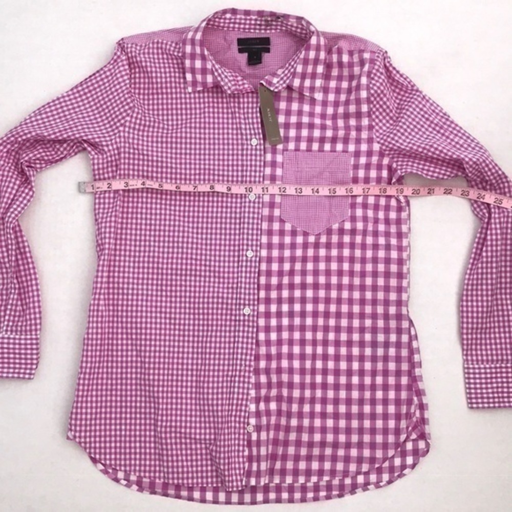 J. Crew Button Down Checkered Gingham BOYFRIEND N… - image 4